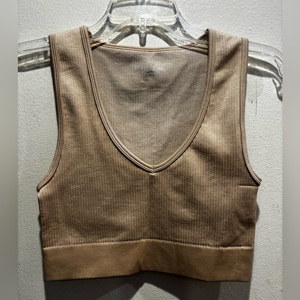 Offline Beige Ribbed Top